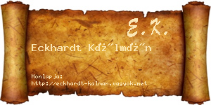 Eckhardt Kálmán névjegykártya